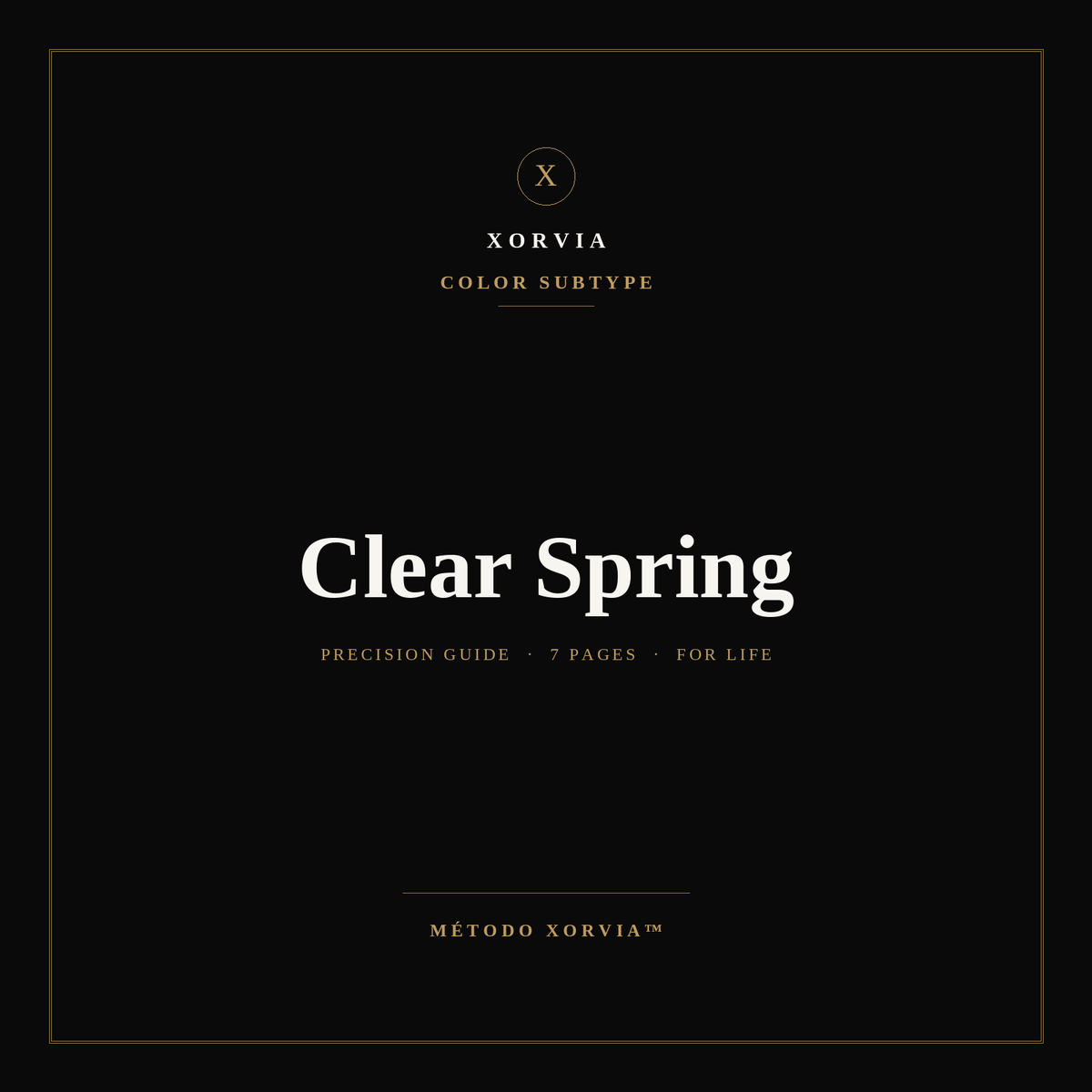 Clear Spring Color Guide — Xorvia Identity™
