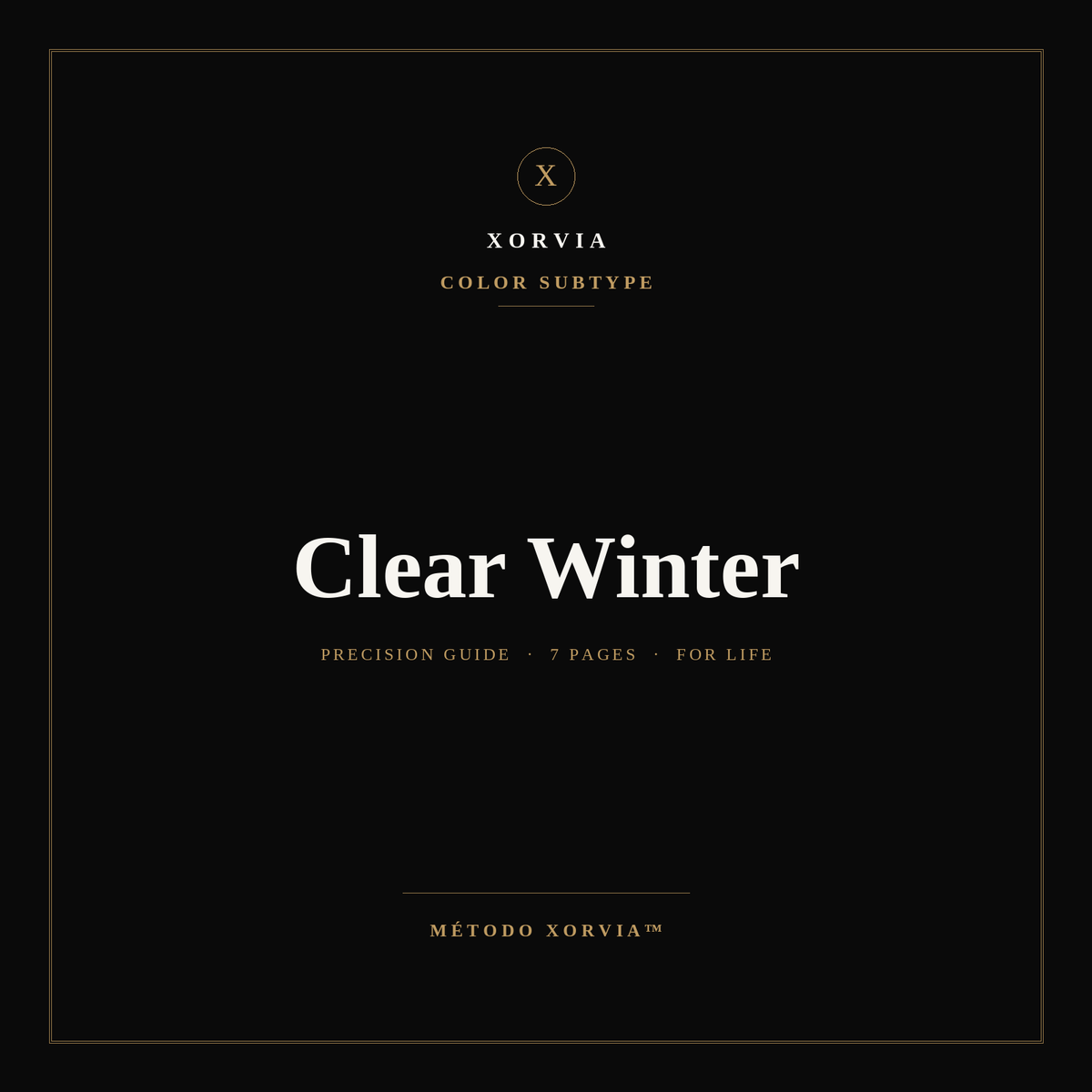 Clear Winter Color Guide — Xorvia Identity™