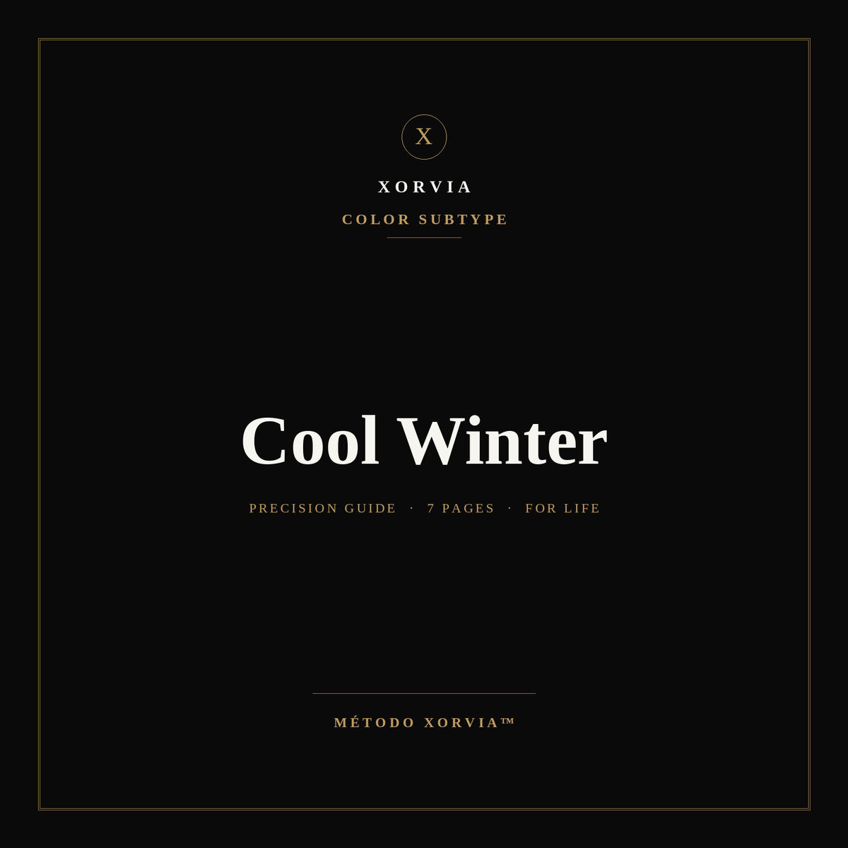 Cool Winter Color Guide — Xorvia Identity™