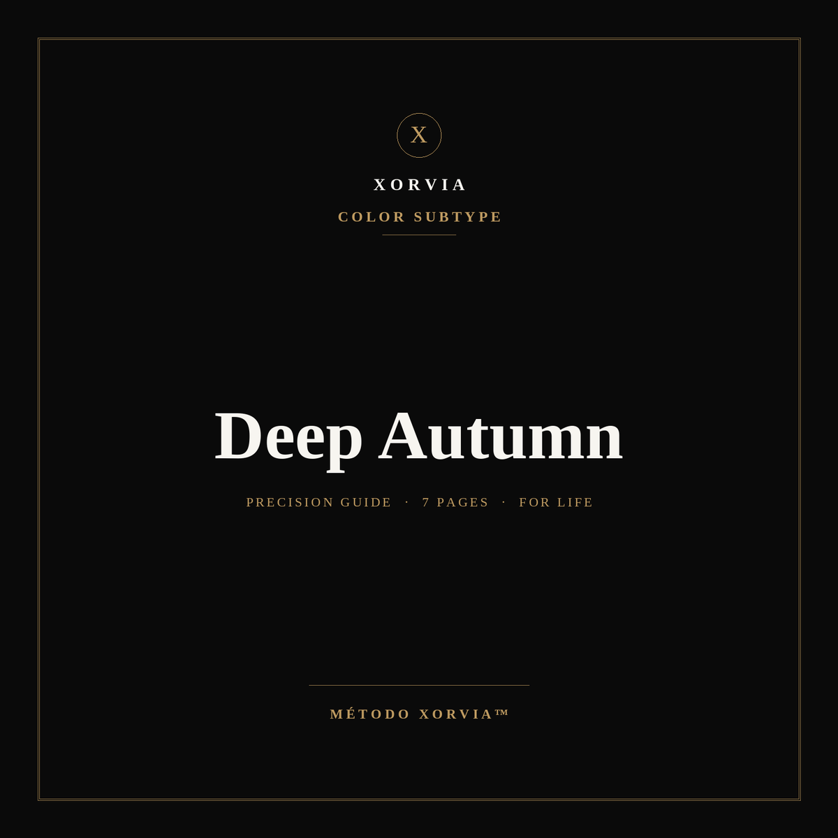 Deep Autumn Color Guide — Xorvia Identity™