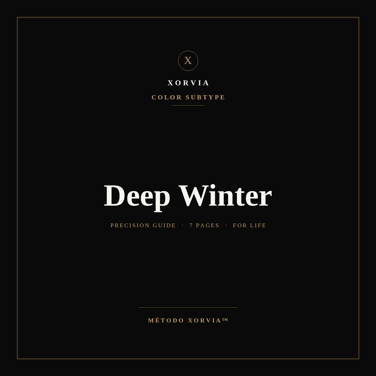 Deep Winter Color Guide — Xorvia Identity™